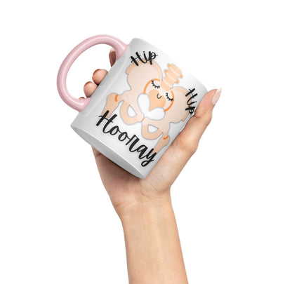 Vixar Anatomy Pun Humor Hip Hip Hooray Coloured Ceramic 330 ml Mug Cup Gift Birthday Work Office Tea Coffee