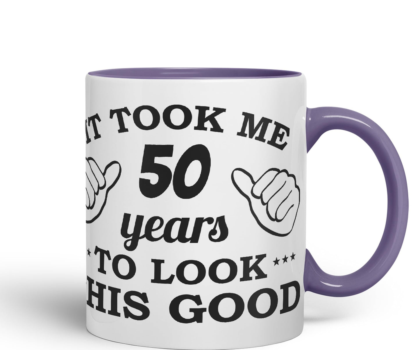 Vixar It Took me 50 Years to Look This Good Happy Birthday Ceramic Coloured Mug Cup Gift Coffee Tea