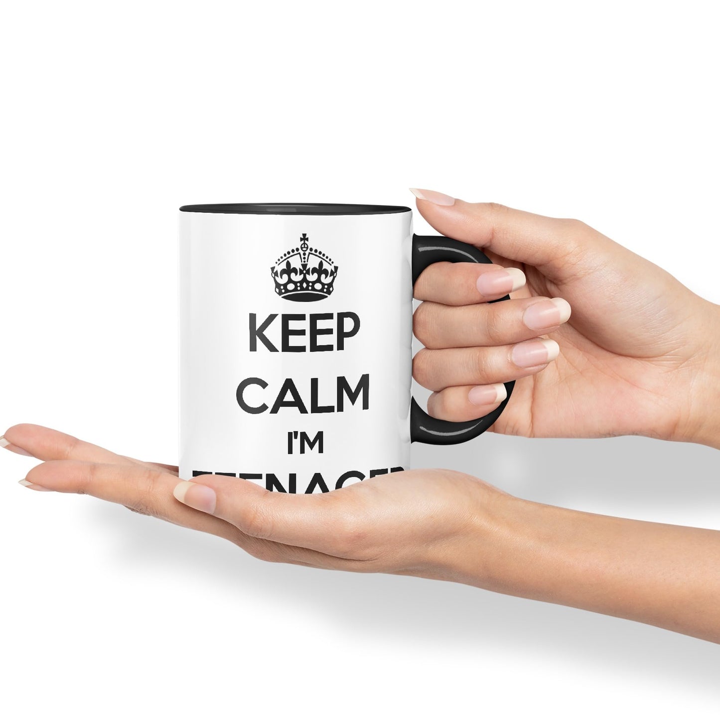 Keep Calm I'm Teenager Ceramic Coloured Mug Cup for Tea Coffee Hot Brew 330ml 11Oz Gift