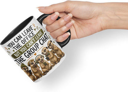 Vixar You Can't Leave the Group Chat Mug – Funny Coworker Leaving Colleague Goodbye Gift, 11oz (Black)