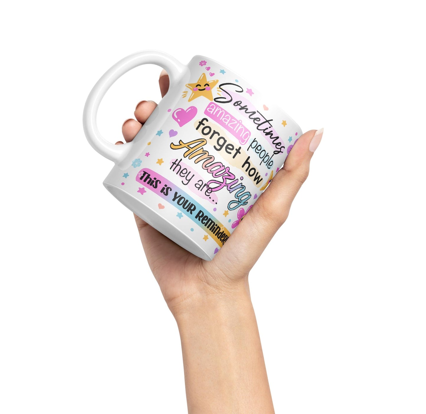 Vixar Sometimes Amazing People Forgot... Coloured Ceramic Mug Cup Gift 330ml 11oz Work Office Tea Coffee Gift