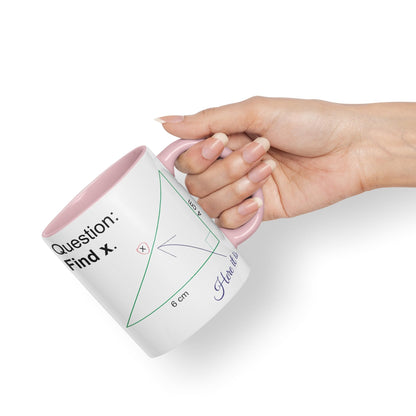 Vixar Find X Mug Cup Mathematics Maths Question Teacher Professor Student Ceramic Coloured Mug Present Gift
