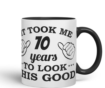 Vixar It Took me 70 Years to Look This Good Happy Birthday Ceramic Coloured Mug Cup Gift Coffee Tea