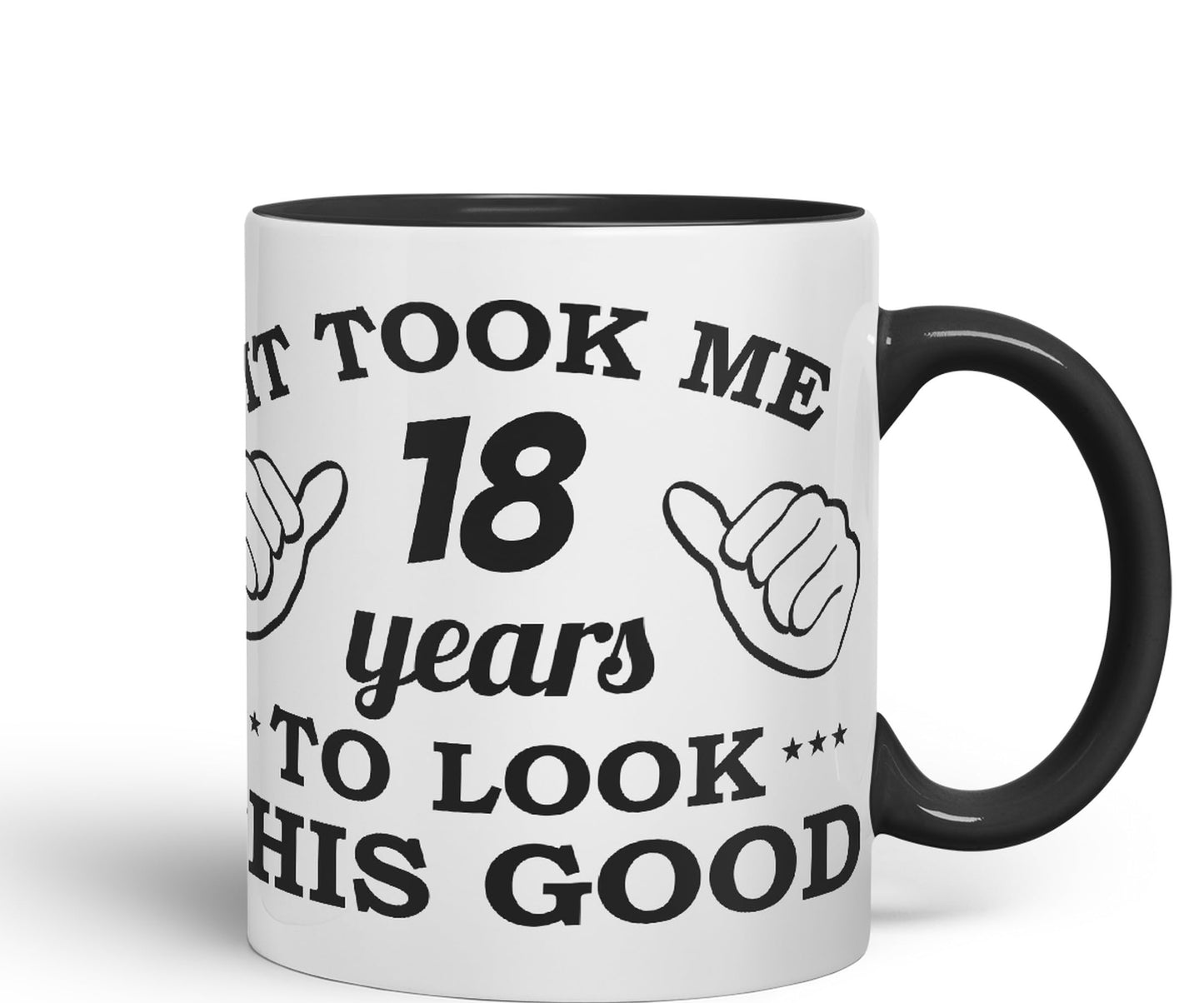 Vixar It Took me 18 Years to Look This Good Happy Birthday Ceramic Coloured Mug Cup Gift Coffee Tea