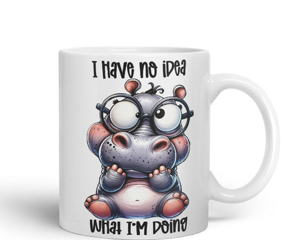 Vixar I Have No Idea What I’m Doing Coloured Ceramic Mug Cup 11oz Funny Sarcastic Gift (Black)