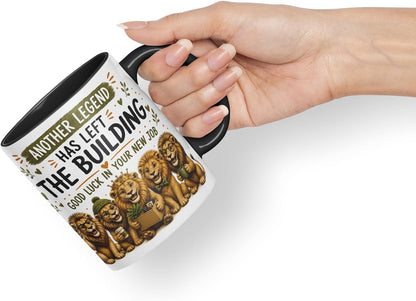 Vixar Another Legend Has Left the Building Mug – Funny Coworker Leaving Colleague Goodbye Gift, 11oz (Black)