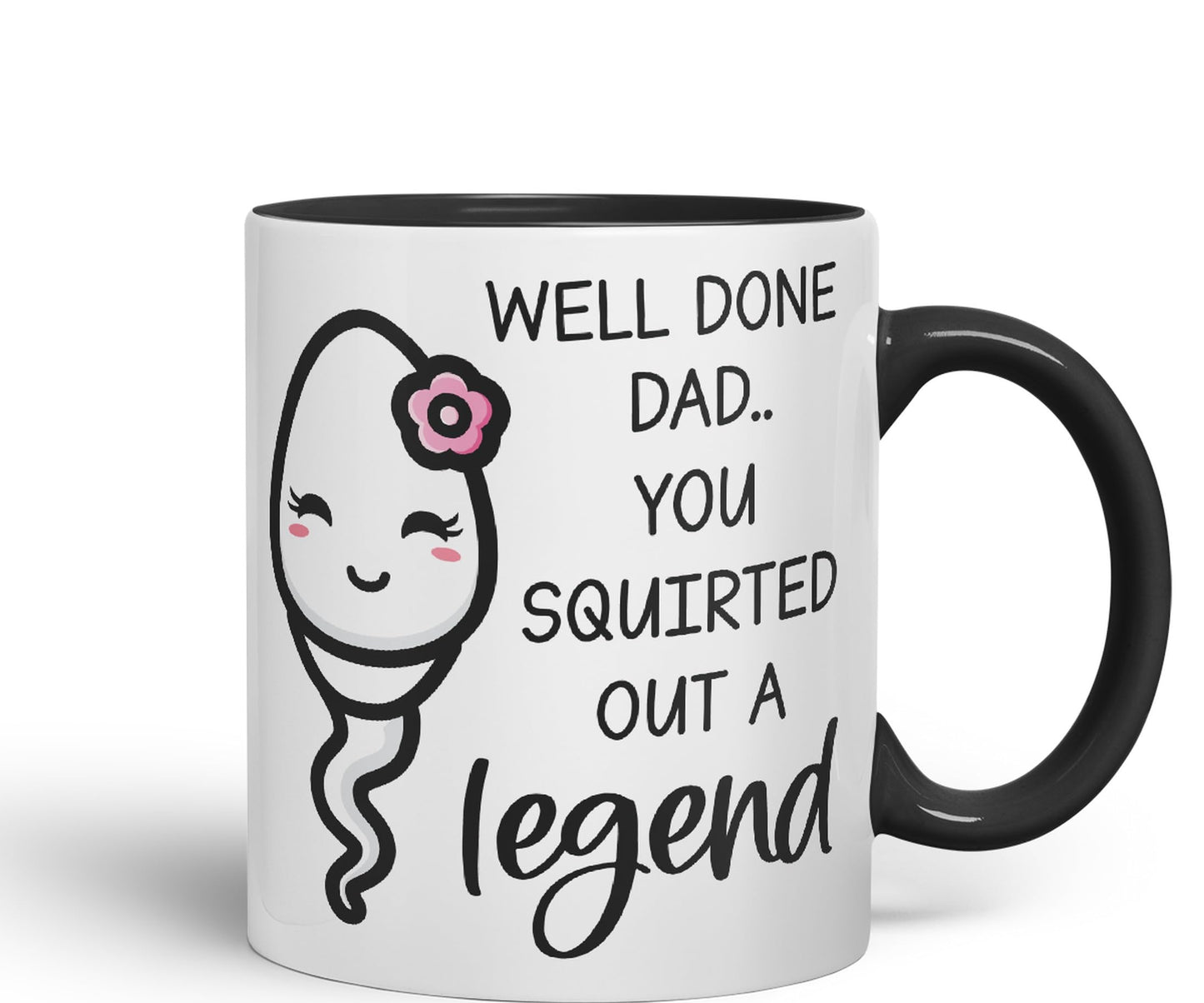 Vixar Dads Little Girl Fathers Day Well Done Dad Ceramic Coloured Mug Cup Gift Tea Coffee Christmas Office Home Joke Sarcastic