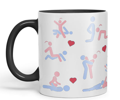 Vixar Sexual Positions Kamasutra Kama Sutra Ceramic Coloured Mug Cup Gift Tea Coffee Christmas Office Home Sarcastic Joke