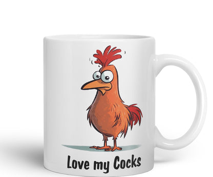 Love My c.. Chicken Sarcastic Joke Ceramic Coloured Mug Cup for Tea Coffee Hot Brew 330ml 11 Oz Gift