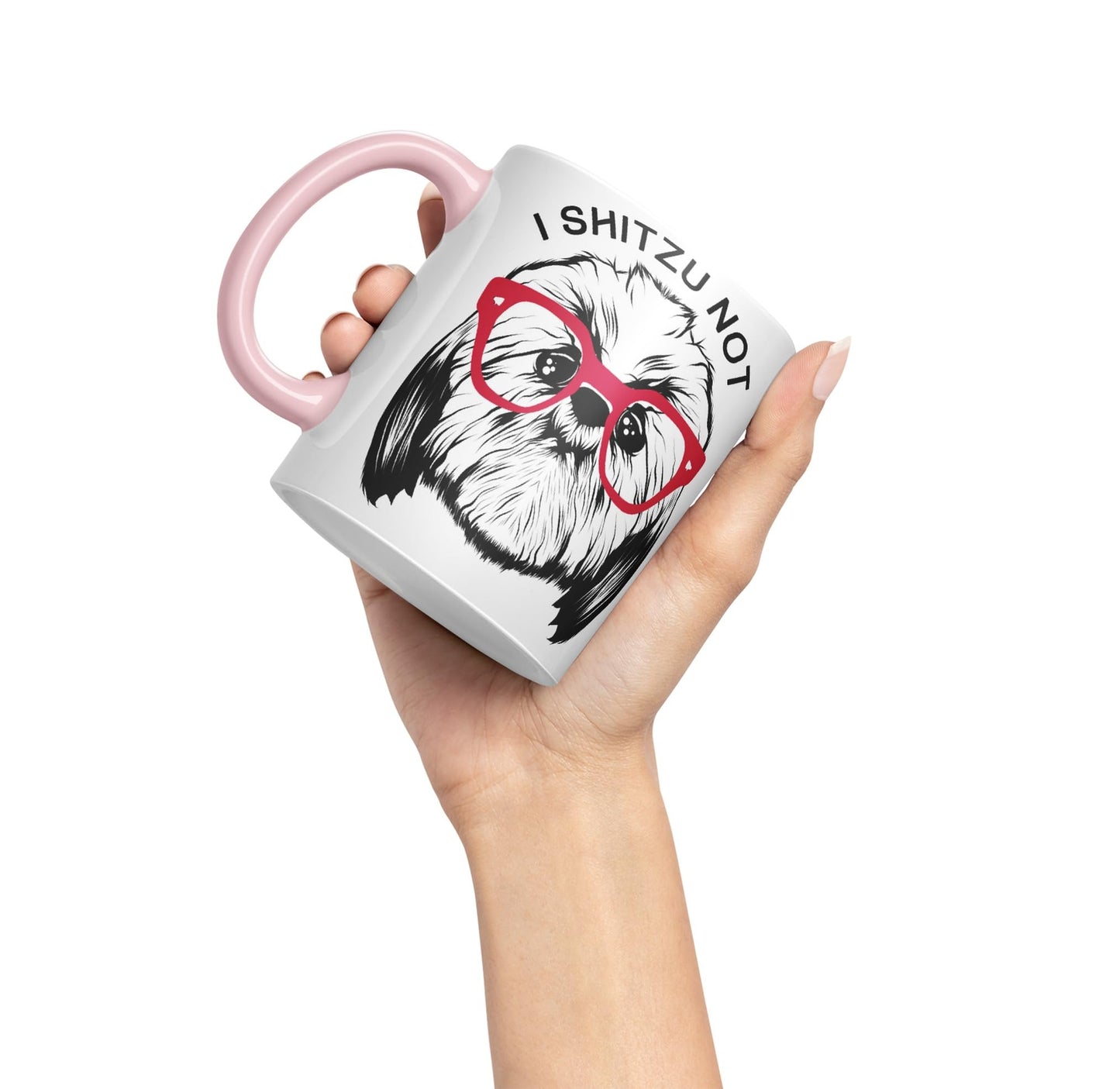 Vixar I Shitzu Not Great for Dog Lovers Funny Ceramic 330 ml Coloured Mug Cup Gift Tea Coffee Christmas Office Home Joke