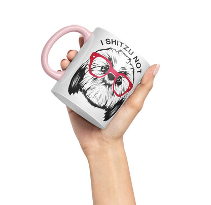 Vixar I Shitzu Not Great for Dog Lovers Funny Ceramic 330 ml Coloured Mug Cup Gift Tea Coffee Christmas Office Home Joke