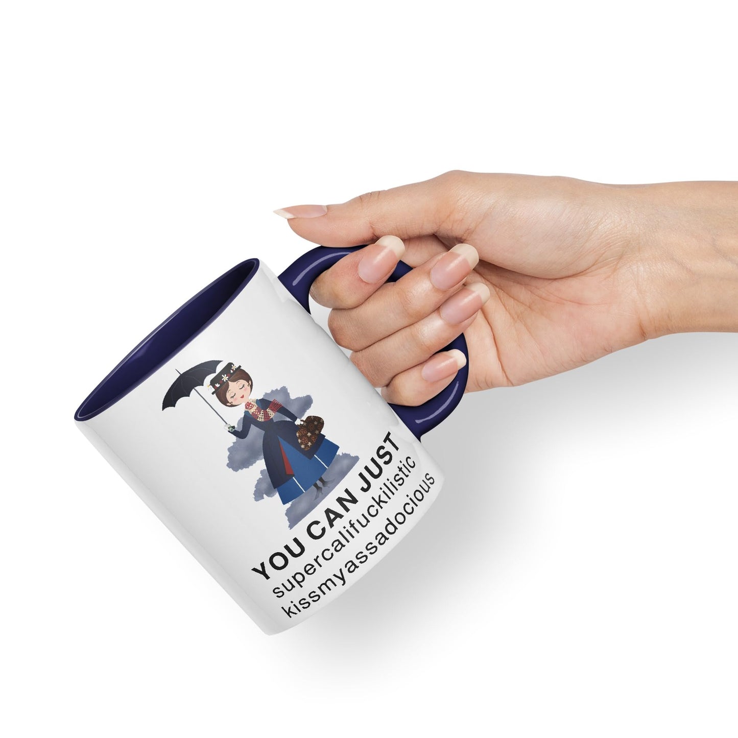 Vixar You Can Just Supercalifuckilistic Kissmyassadocious Mary Poppins Ceramic 330 ml Coloured Mug Cup Gift Tea Coffee Christmas Office Home Funny Joke