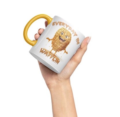 Everyday Im Wafflin, Joke sarkasm Sarcastic Ceramic Coloured Mug Cup for Tea Coffee Hot Brew 330ml 11Oz Gift