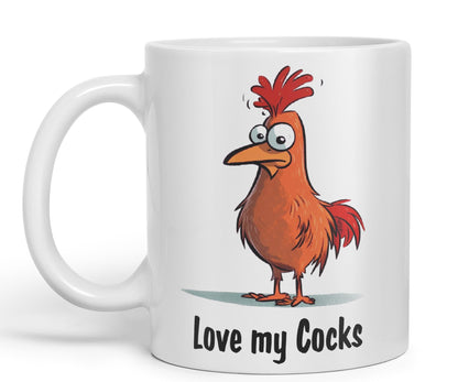 Love My c.. Chicken Sarcastic Joke Ceramic Coloured Mug Cup for Tea Coffee Hot Brew 330ml 11 Oz Gift