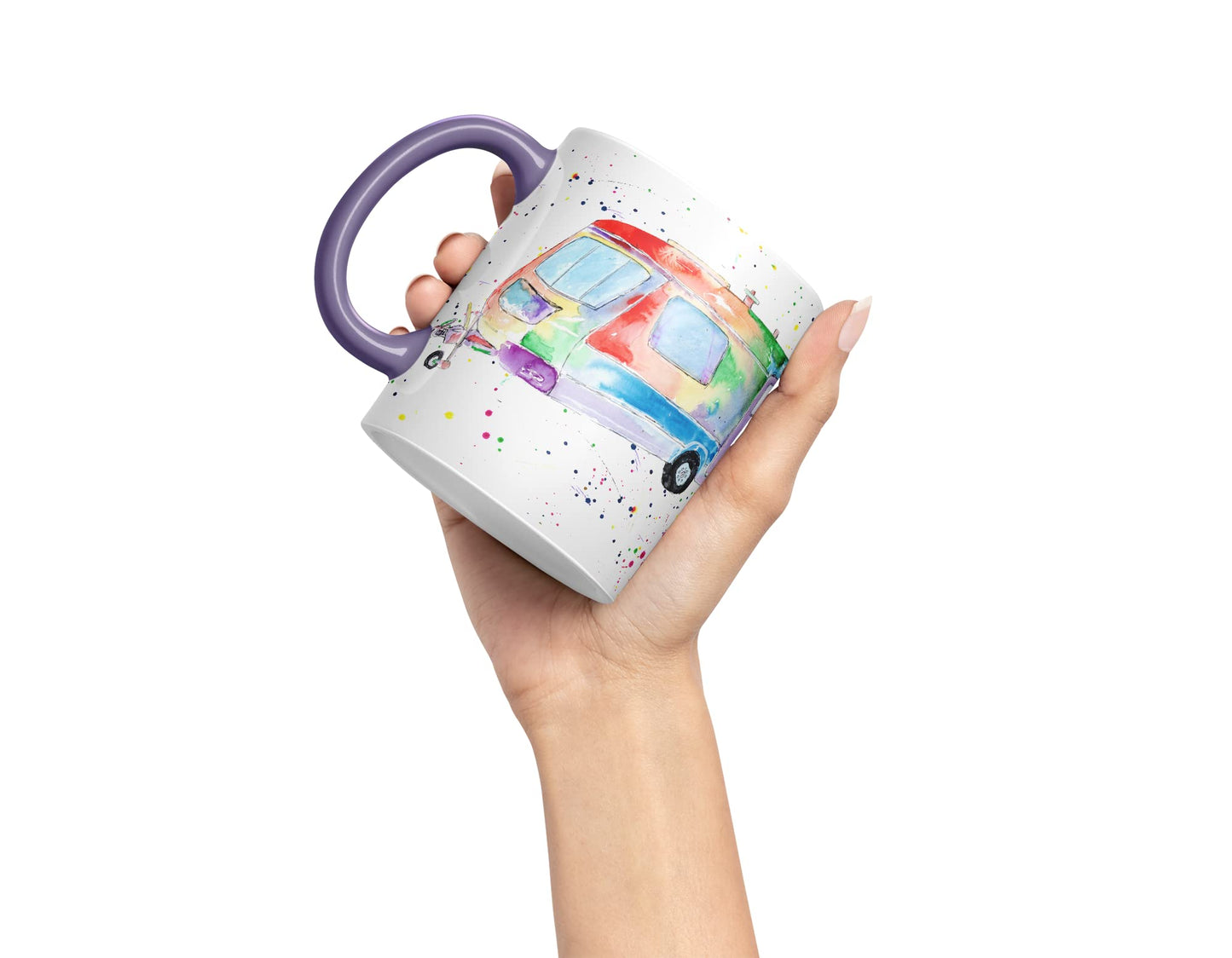 Vixar Tourer Caravan Holiday Home Watercolour Art Coloured Mug Cup Gift Birthday Work Office Tea Coffee