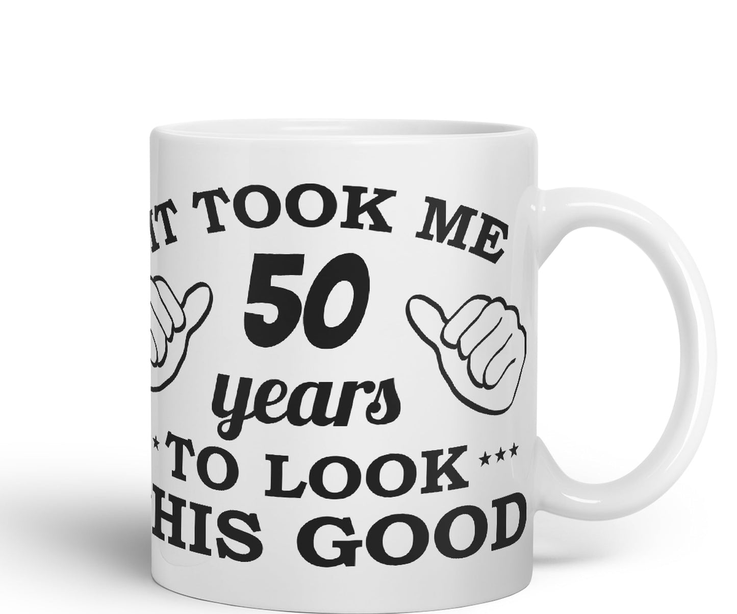 Vixar It Took me 50 Years to Look This Good Happy Birthday Ceramic Coloured Mug Cup Gift Coffee Tea
