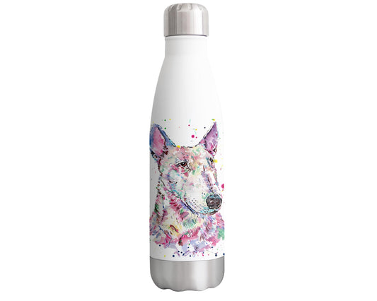 Vixar English Bullterrier bull dog pet Animals Watercolour Bottle double Wall insulated Stainless steel sport Drinks 500ml