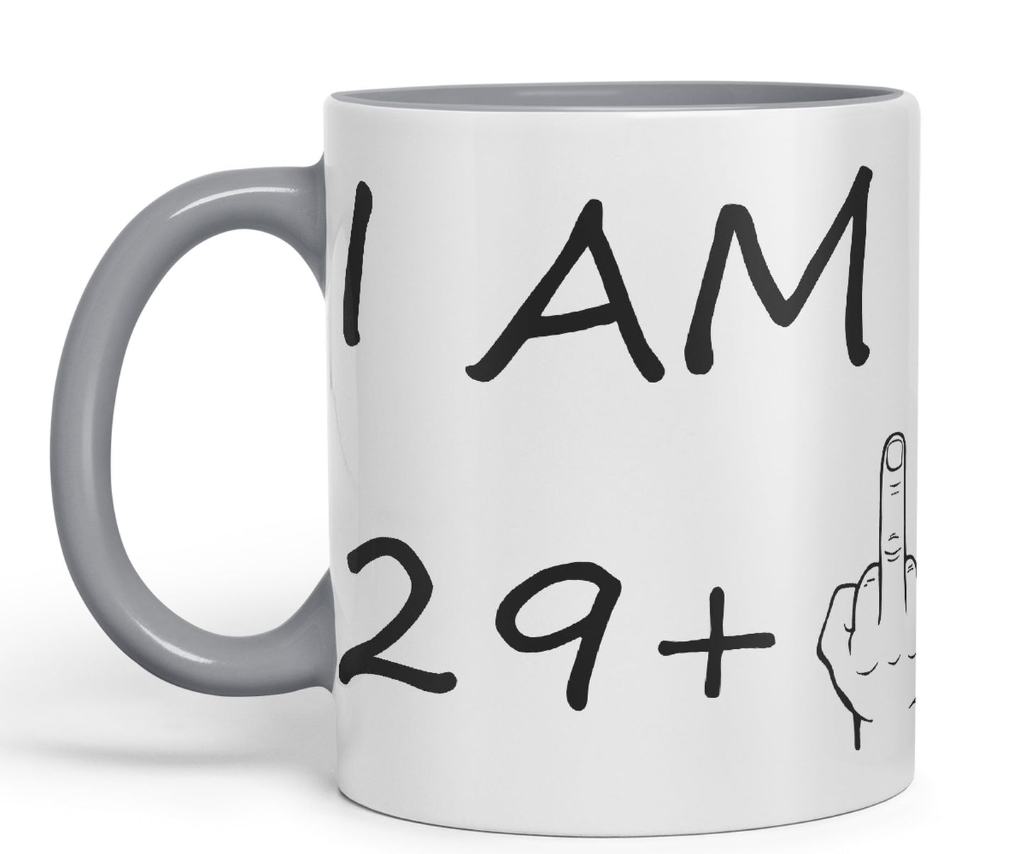 Vixar I am 29 + 1 Man Hand Ceramic 330 ml, 11oz Coloured Mug Cup Gift Coffee Tea Happy Birthday Turning 30 Years Old as a Joke Celebration 30th Birthday Gift idea