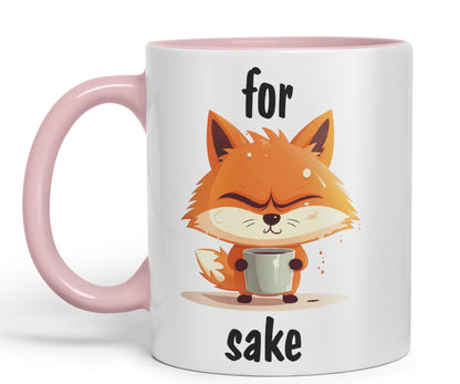 for Fox Sake Sarcastic Joke Ceramic Coloured Mug Cup for Tea Coffee Hot Brew 330ml 11Oz