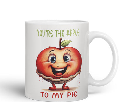 You're The Apple, to My Pie Joke sarkasm Sarcastic Ceramic Coloured Mug Cup for Tea Coffee Hot Brew 330ml 11Oz Gift