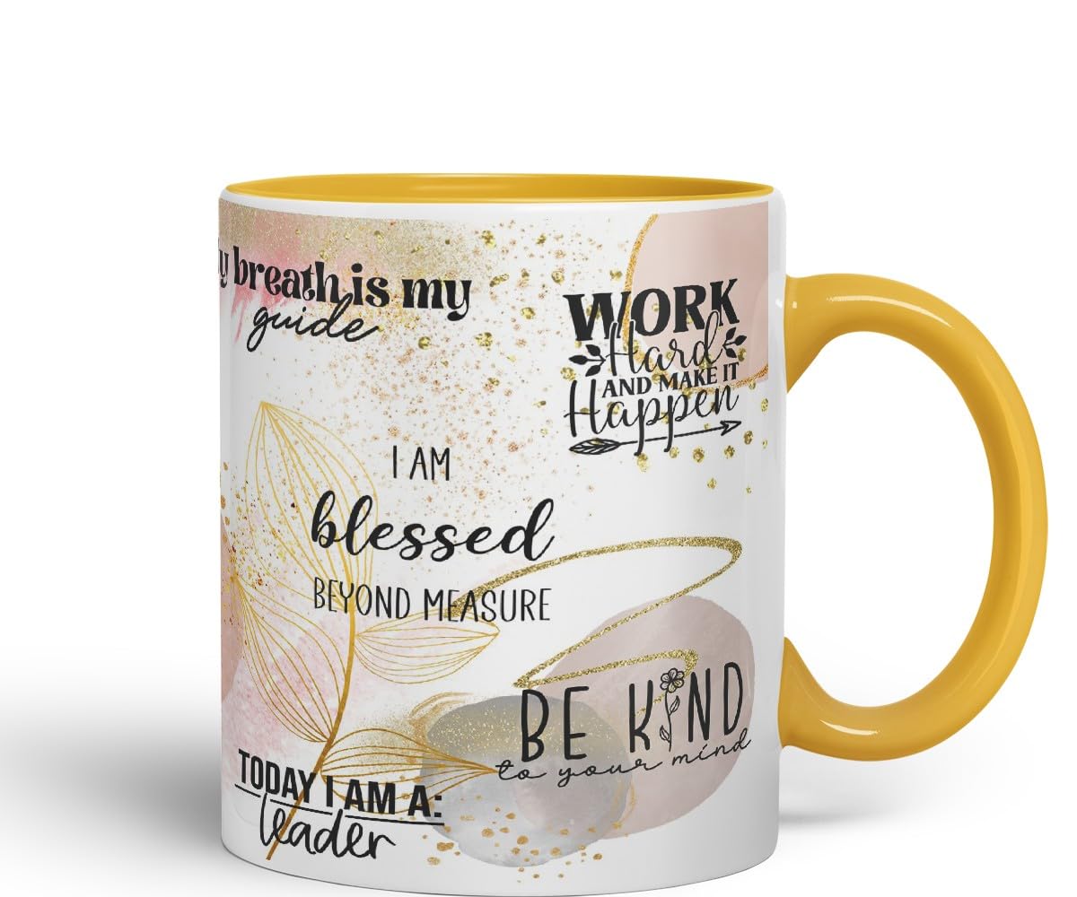 Vixar Self Love Matters – Positive Thoughts Coloured Mug Cup 11oz (Black)