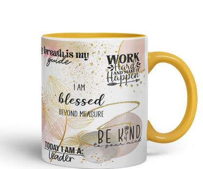 Vixar Self Love Matters – Positive Thoughts Coloured Mug Cup 11oz (Black)
