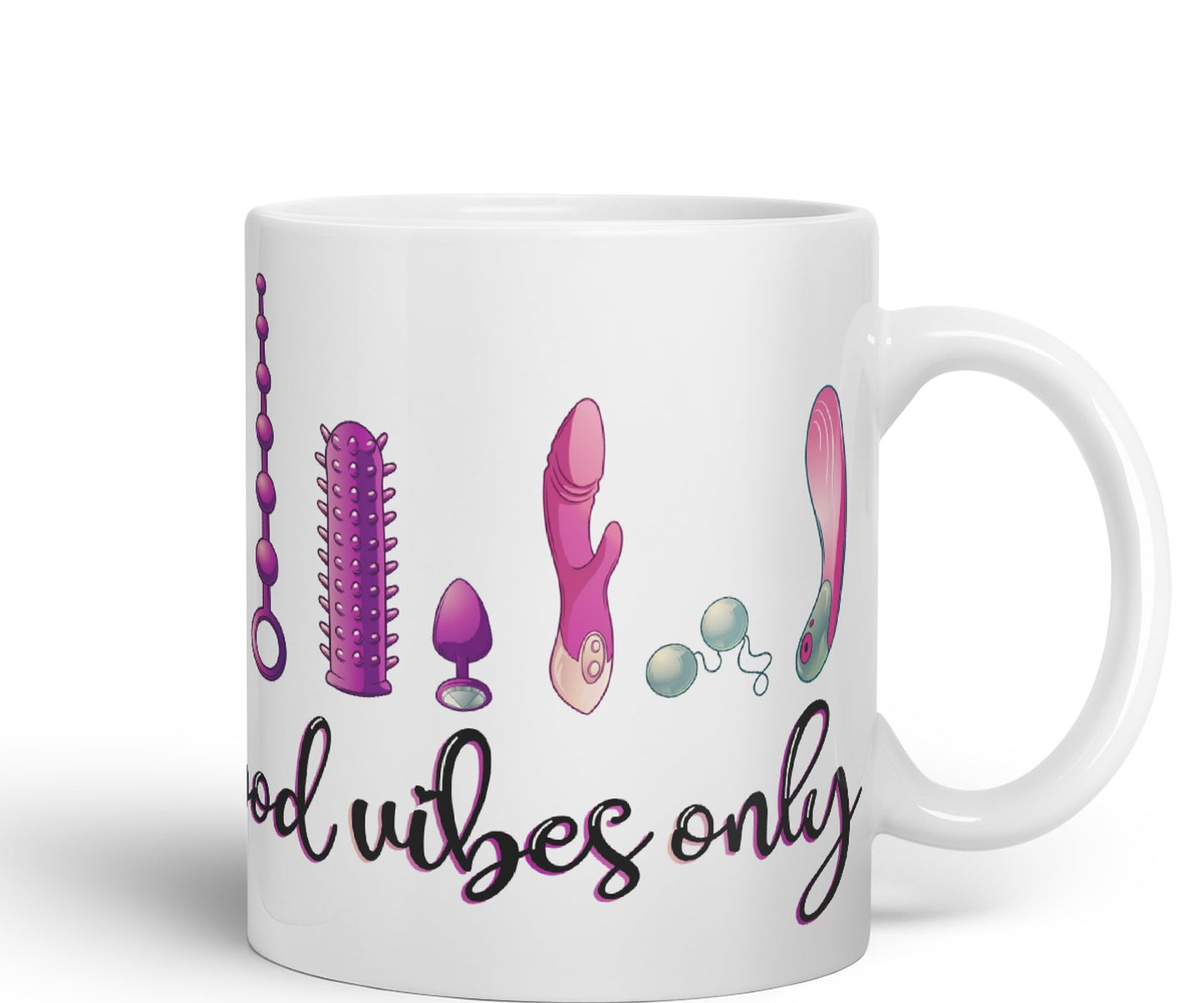 Good Vibes Only Woman Toys Ceramic Coloured Mug Cup Gift Tea Coffee Christmas Office Home Sarcastic Joke