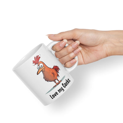Love My c.. Chicken Sarcastic Joke Ceramic Coloured Mug Cup for Tea Coffee Hot Brew 330ml 11 Oz Gift
