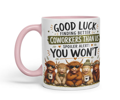 Vixar Good Luck Finding Better Coworkers Than Us Mug – Funny Coworker Leaving Colleague Goodbye Gift, 11oz (Black)