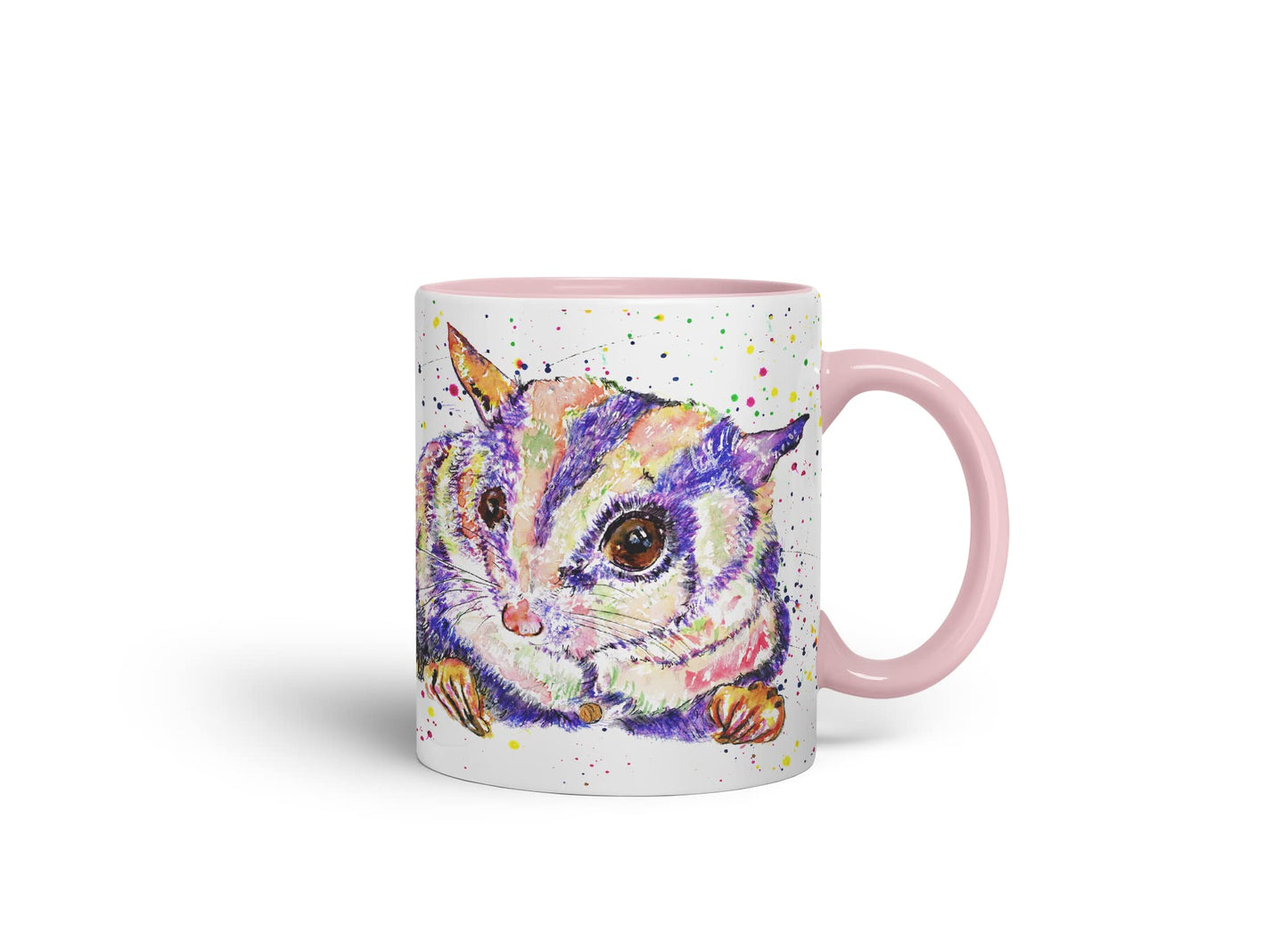 Vixar Sugar Glider Australian wildlifeanimals Watercolour Art Coloured Mug Cup Gift Birthday Work Office Tea Coffee