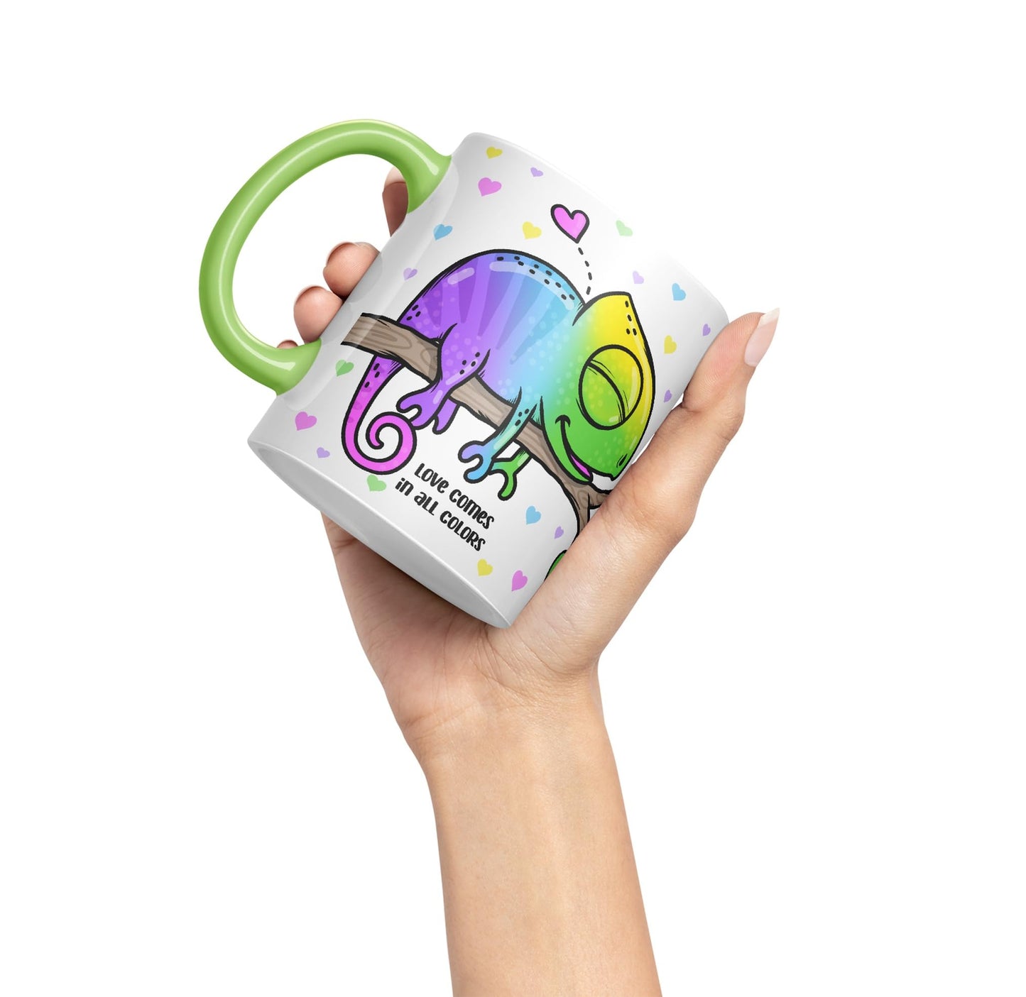 Vixar Love Comes in... Colors Chameleon Coloured Ceramic Mug Cup Gift 330ml 11oz Work Office Tea Coffee Valentines