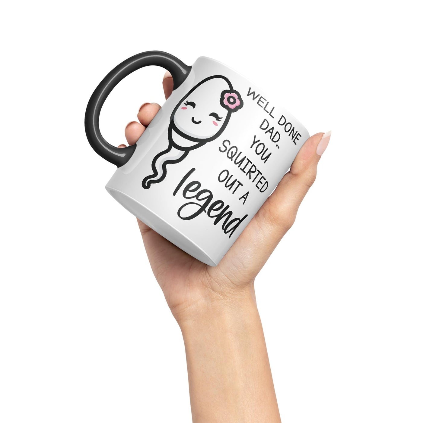 Vixar Dads Little Girl Fathers Day Well Done Dad Ceramic Coloured Mug Cup Gift Tea Coffee Christmas Office Home Joke Sarcastic