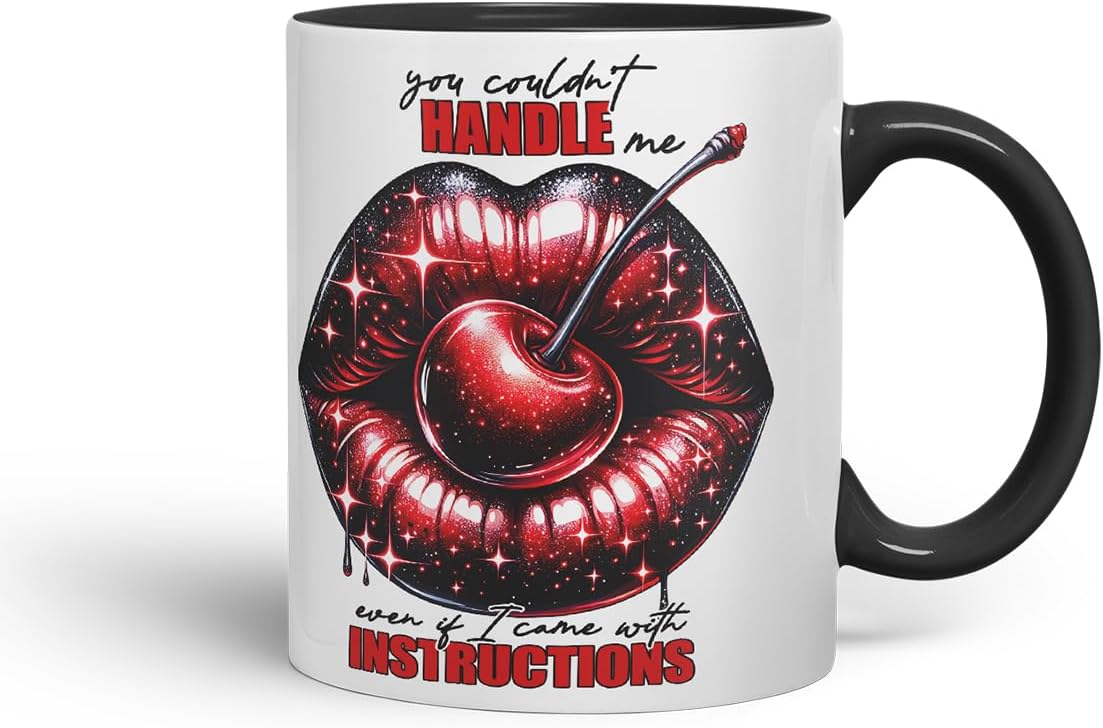 Vixar Could Not Handle Me Sassy Mug – Coloured Ceramic Mug Cup Gift, 11oz (Black)