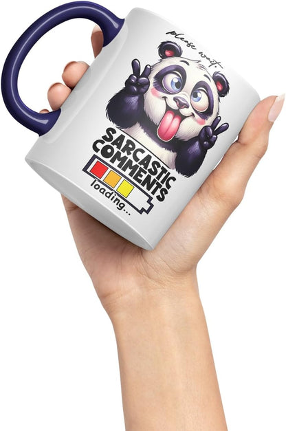 Vixar Please Wait… Sarcastic Comments Loading Coloured Ceramic Mug Cup 11oz Funny Sarcastic Gift (Navy)