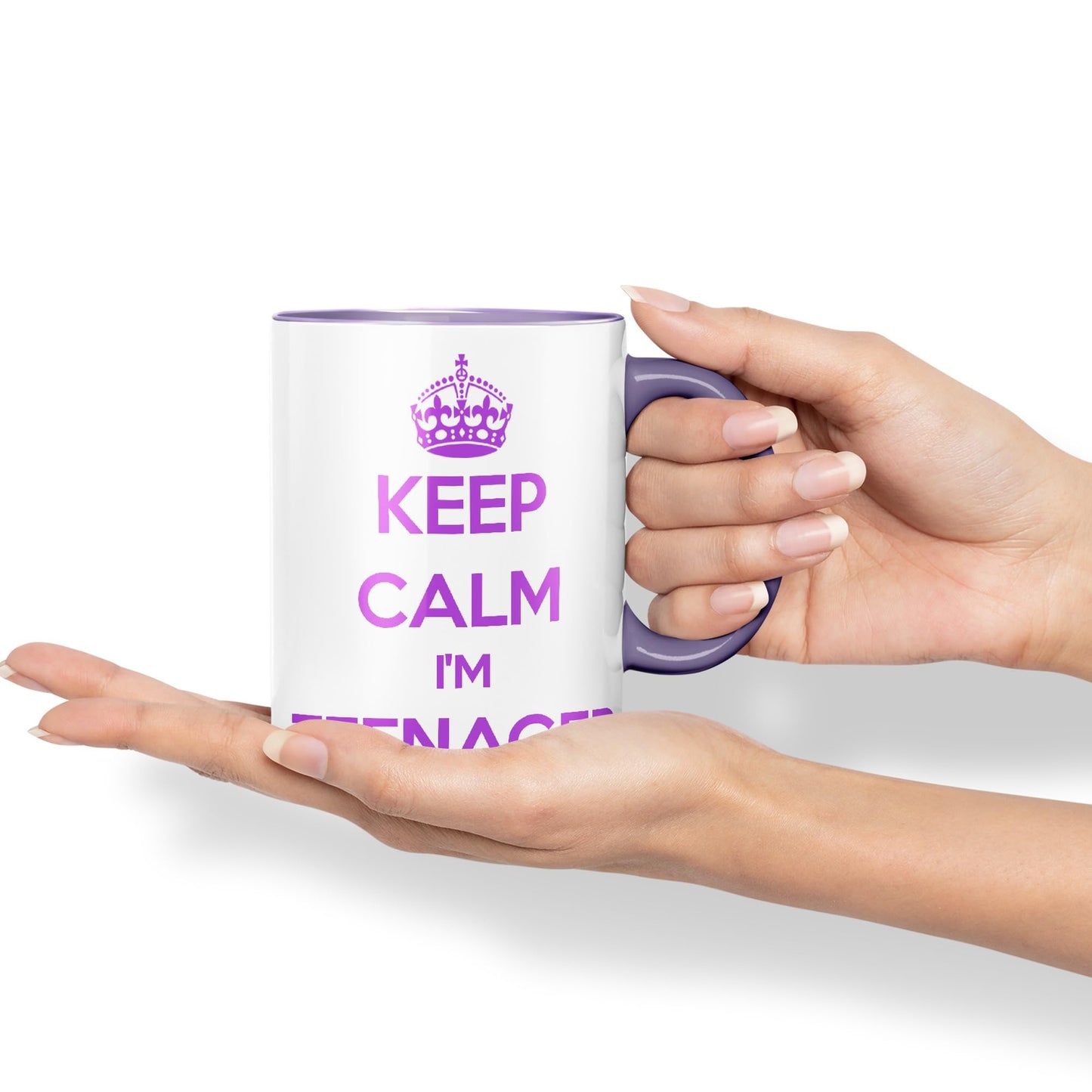 Keep Calm I'm Teenager Ceramic Coloured Mug Cup for Tea Coffee Hot Brew 330ml 11Oz Gift
