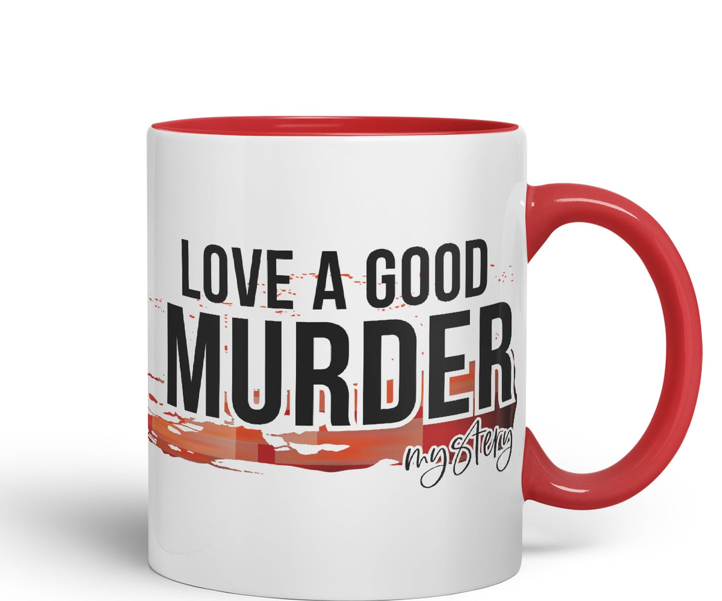 Love a Good Murder Mystery Joke Sarcastic Ceramic Coloured Mug Cup for Tea Coffee Hot Brew 330ml 11Oz Gift