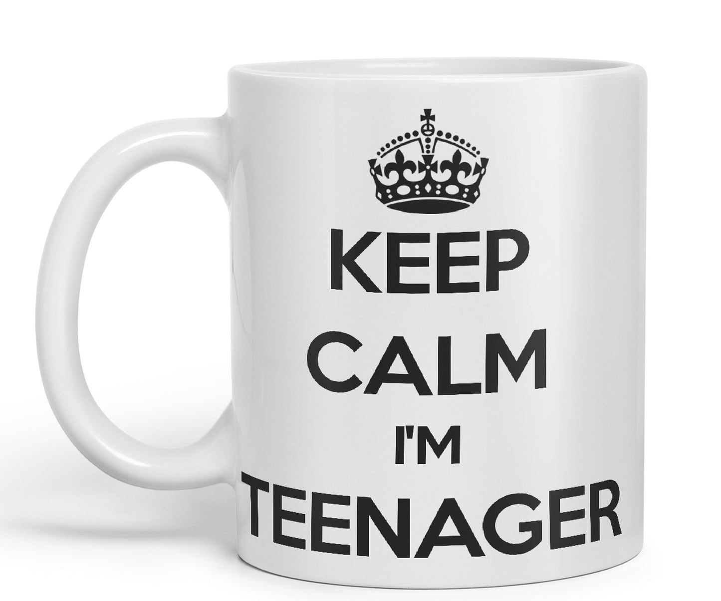 Keep Calm I'm Teenager Ceramic Coloured Mug Cup for Tea Coffee Hot Brew 330ml 11Oz Gift