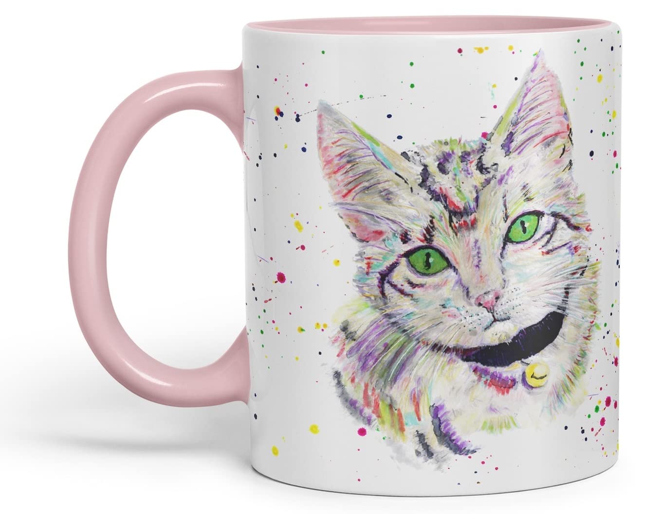 Vixar Cat Kitten Feline Pet Animals Watercolour Art Coloured Mug Cup Gift Birthday Work Office Tea Coffee
