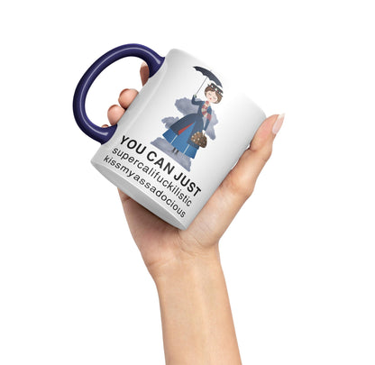 Vixar You Can Just Supercalifuckilistic Kissmyassadocious Mary Poppins Ceramic 330 ml Coloured Mug Cup Gift Tea Coffee Christmas Office Home Funny Joke