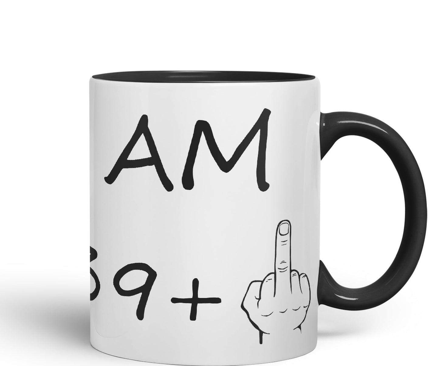 Vixar I am 39 + 1 Man Hand Ceramic 330 ml, 11oz Coloured Mug Cup Gift Coffee Tea Happy Birthday Turning 40 Years Old as a Joke Celebration 40th Birthday Gift idea