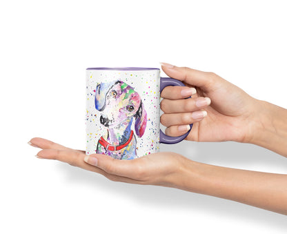 Vixar Dachshund Dog Pet Animals Watercolour Art Coloured Mug Cup Gift Birthday Work Office Tea Coffee