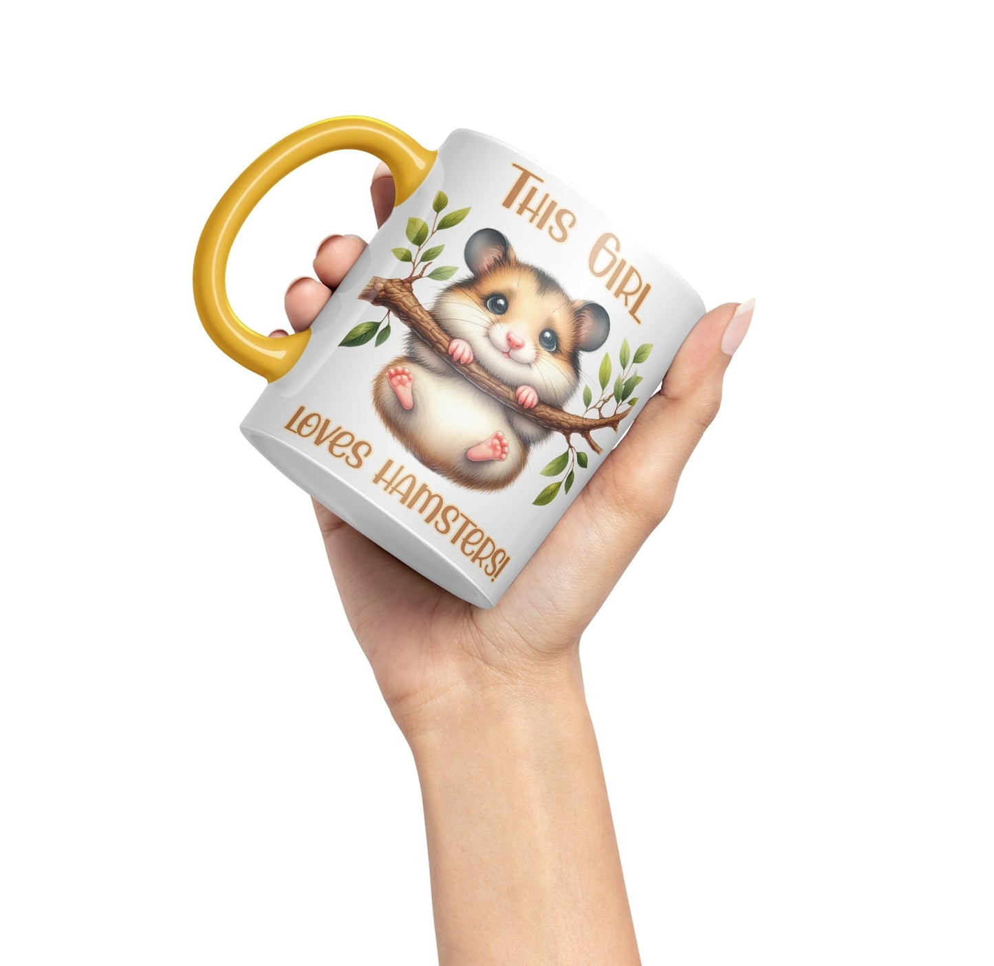 This Girl Loves Hamster Joke sarkasm Sarcastic Ceramic Coloured Mug Cup for Tea Coffee Hot Brew 330ml 11Oz Gift