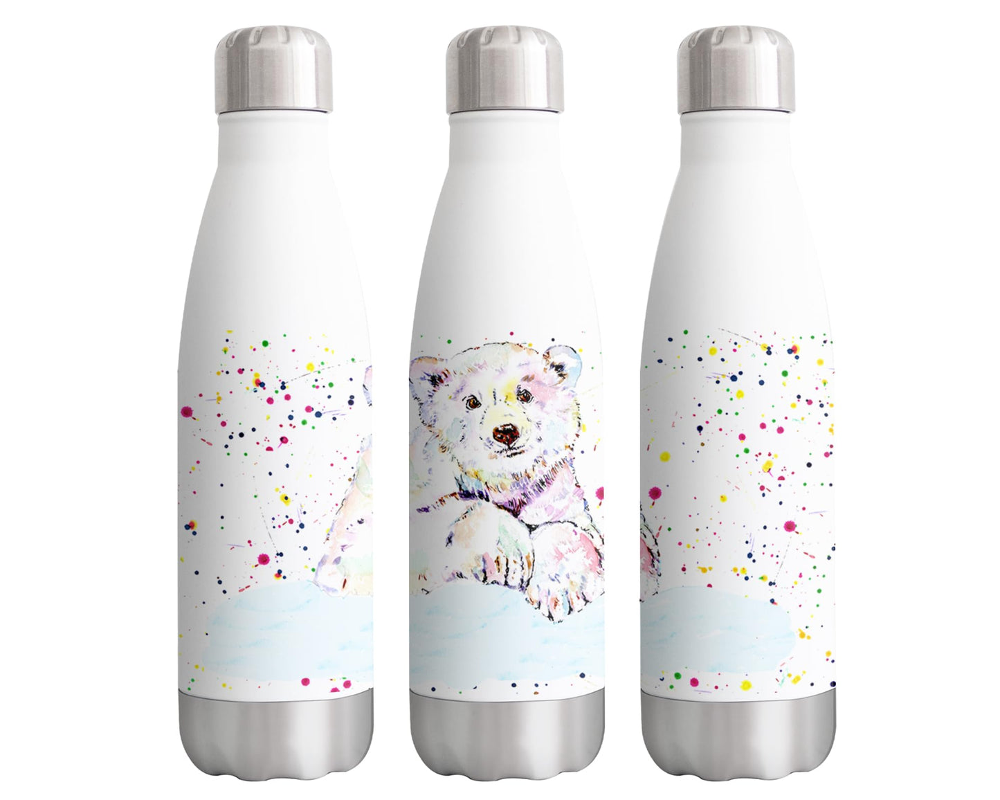 Vixar Polar Beat Animals Watercolour Bottle double Wall insulated Stainless steel sport Drinks 500ml