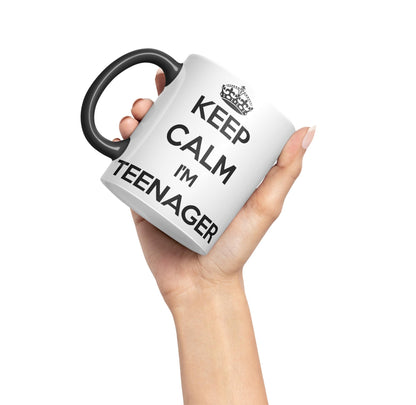 Keep Calm I'm Teenager Ceramic Coloured Mug Cup for Tea Coffee Hot Brew 330ml 11Oz Gift