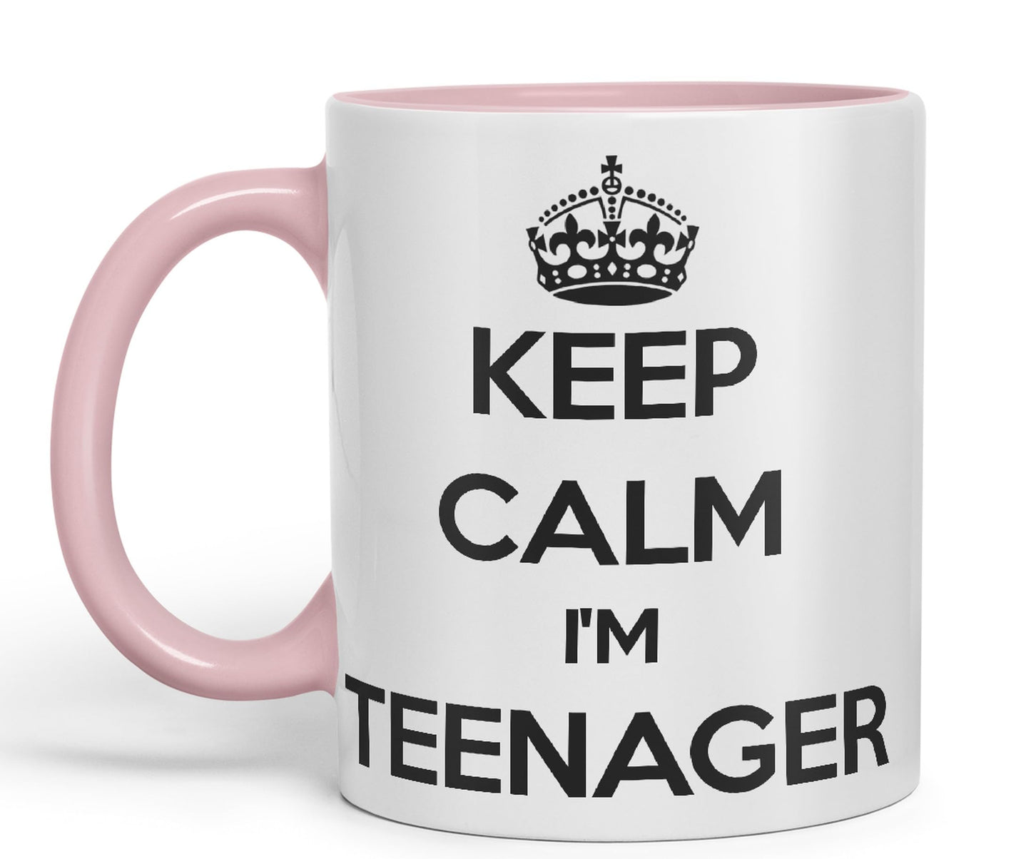 Keep Calm I'm Teenager Ceramic Coloured Mug Cup for Tea Coffee Hot Brew 330ml 11Oz Gift