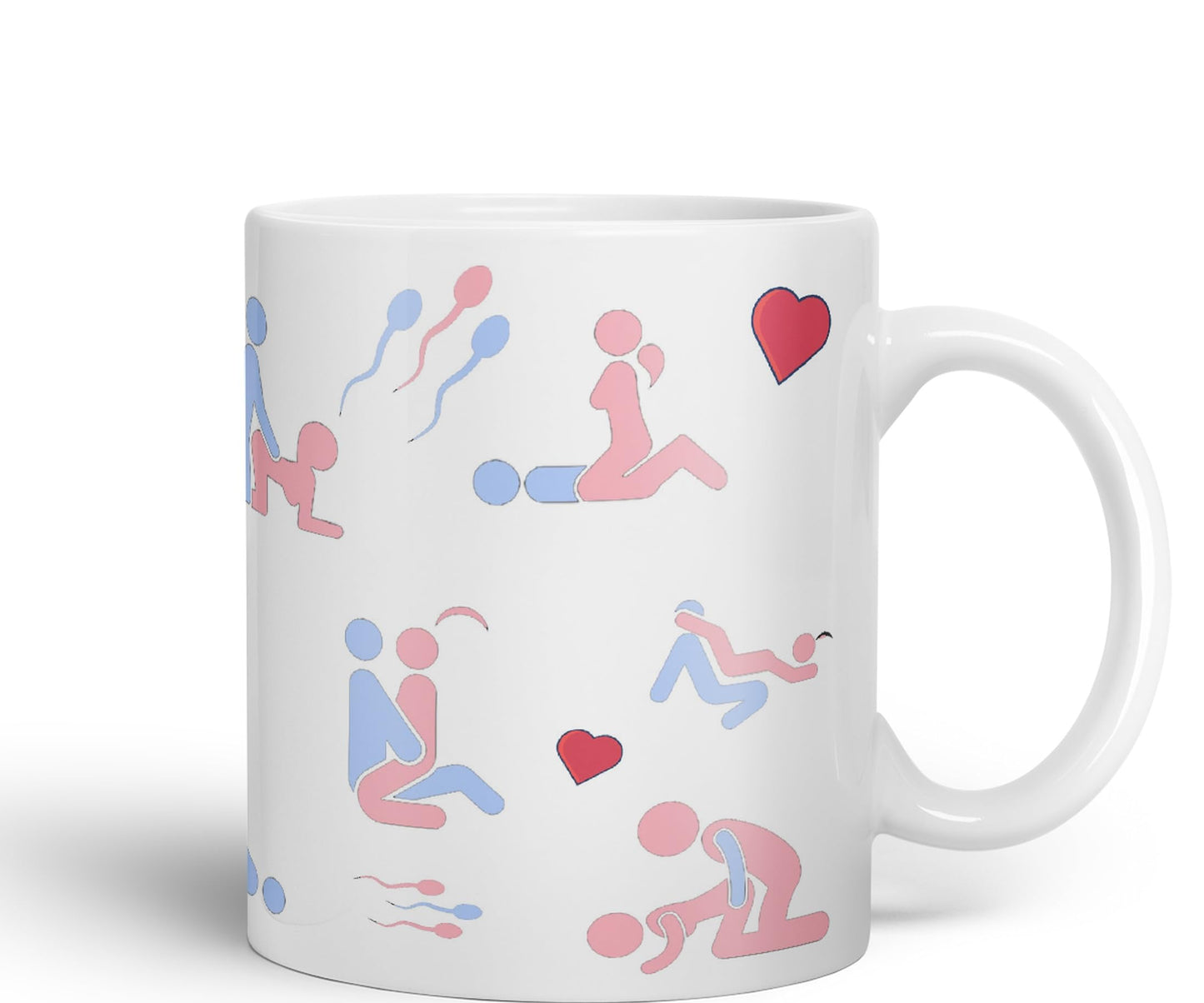 Vixar Sexual Positions Kamasutra Kama Sutra Ceramic Coloured Mug Cup Gift Tea Coffee Christmas Office Home Sarcastic Joke