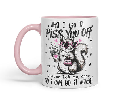 Vixar Funny Skunk Sarcastic Mug – Coloured Ceramic Mug Cup Gift, 11oz (Black)
