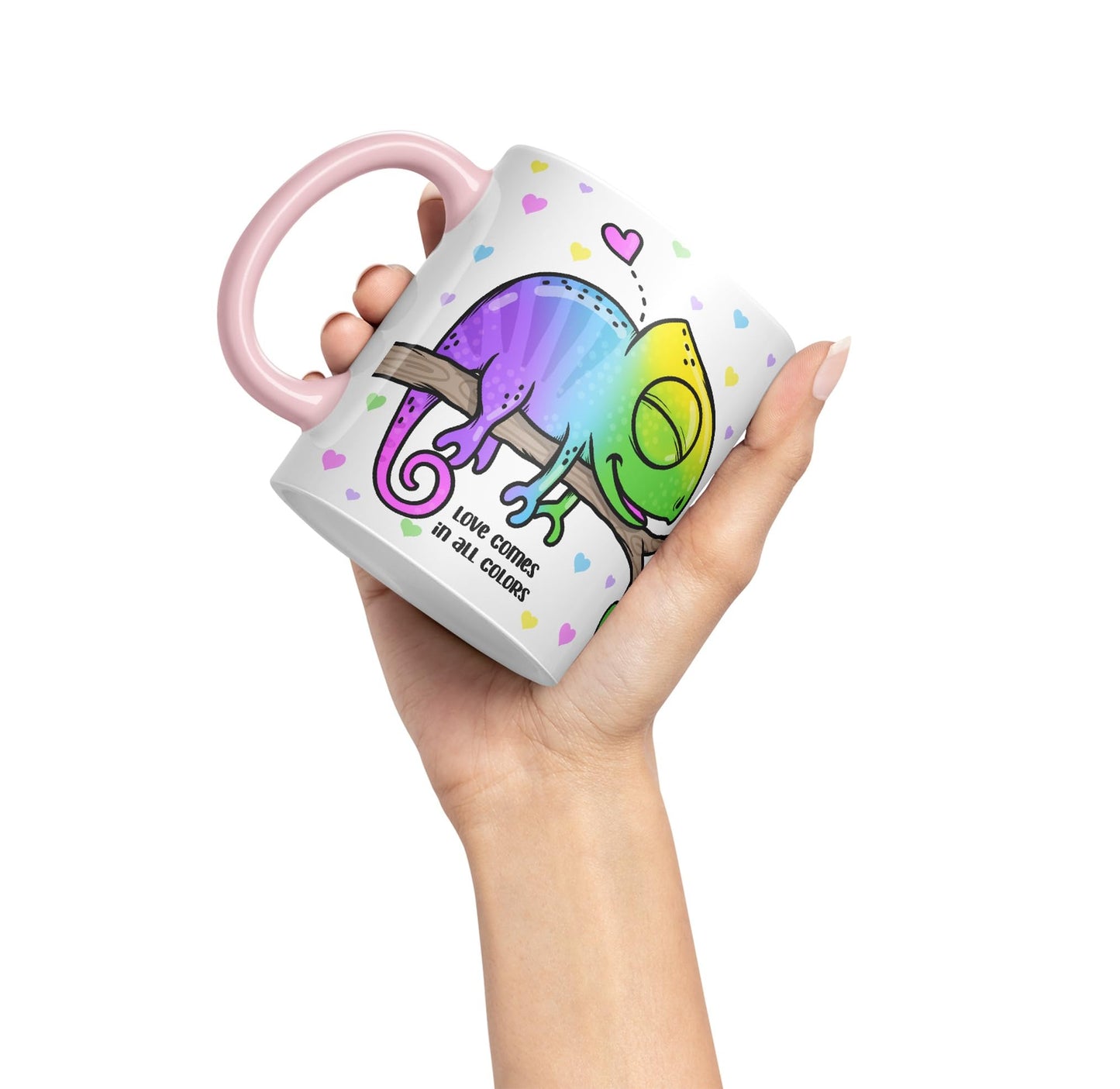 Vixar Love Comes in... Colors Chameleon Coloured Ceramic Mug Cup Gift 330ml 11oz Work Office Tea Coffee Valentines
