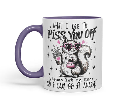 Vixar Funny Skunk Sarcastic Mug – Coloured Ceramic Mug Cup Gift, 11oz (Black)