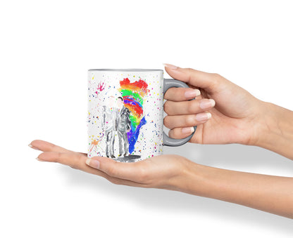 Vixar Wedding Mr and Mr Pride Gay Watercolour Art Coloured Mug Cup Gift Birthday Work Office Tea Coffee